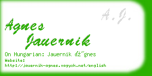 agnes jauernik business card